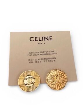 Celine Gold Logo Coins